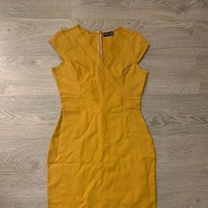 Dresscode LA Mustard Sleeveless Dress